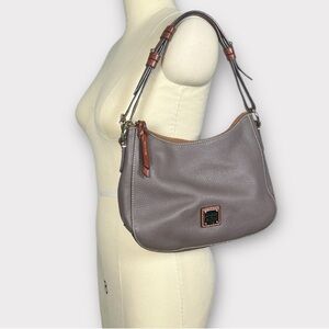 Dooney & Bourke Taupe Leather Shoulder Bag